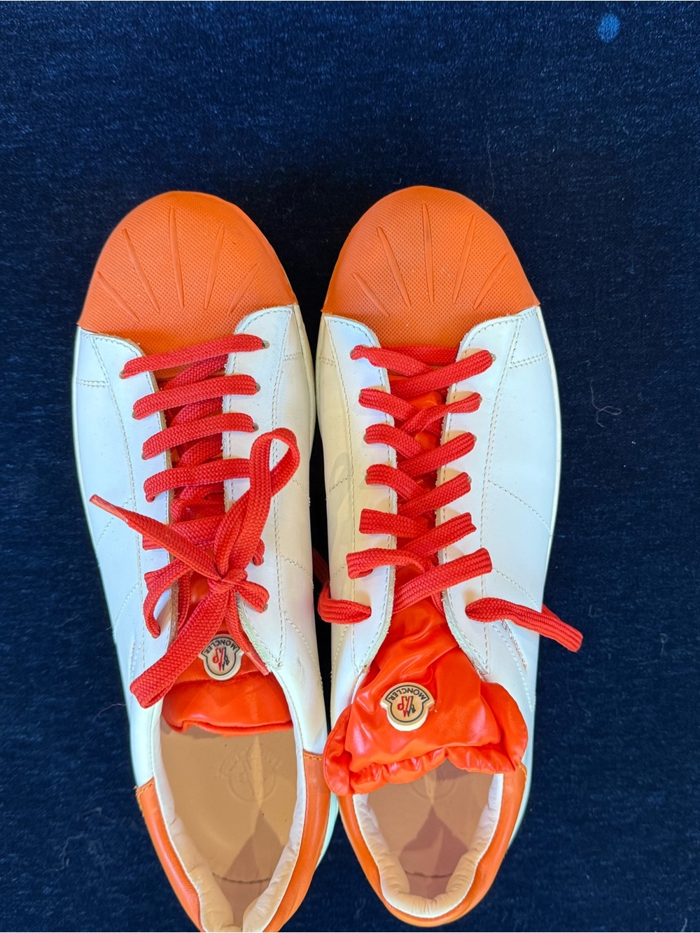 Moncler White & Orange Sneakers
